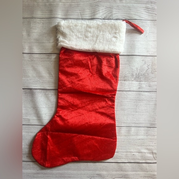 NWOT Red & White Christmas Stocking Gold H Initial Holiday Decoration - Picture 3 of 4